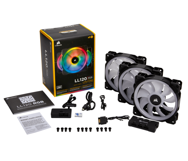 Corsair LL120 RGB LED Static PWM Triple Pack 3x120mm - 398973 - zdjęcie 4